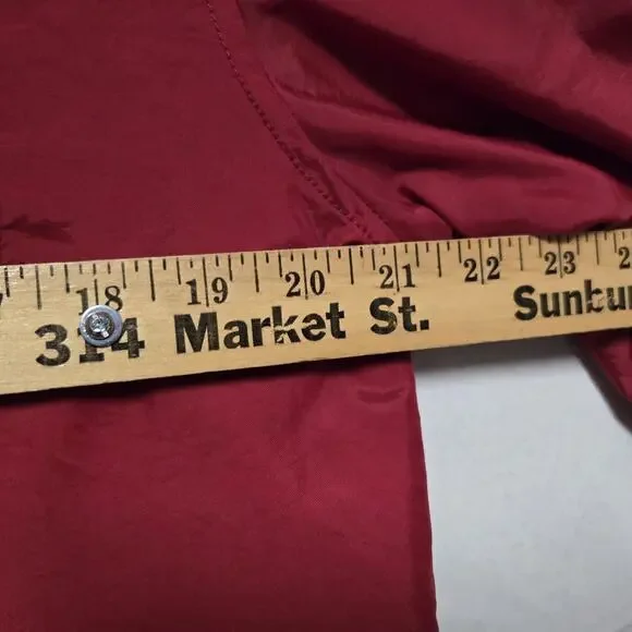 True Religion Bomber Snap Button Varsity Jacket Black Red Size Medium EUC - Picture 9 of 11